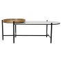 Table DKD Home Decor Noir Métal Bois Marron Blanc Marbre (128 x 54 x 46 cm)