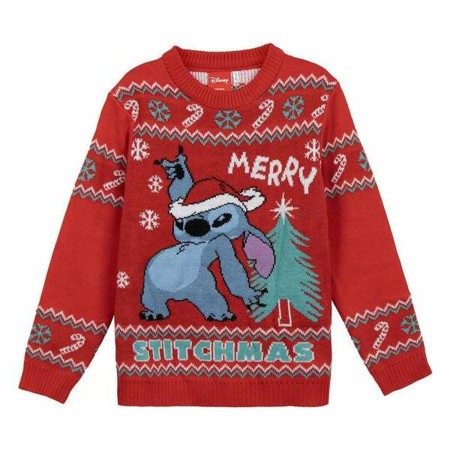Pull unisex Stitch Rouge 8 Ans