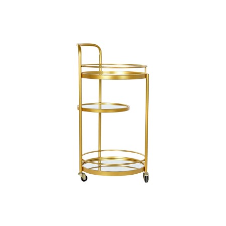 Chariot de service DKD Home Decor Miroir Doré Métal (40 x 38 x 78 cm)