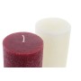 Bougie DKD Home Decor Blanc Rouge Noël 9 x 9 x 15 cm (2 Unités)