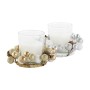 Vela DKD Home Decor Dorado Plateado Navidad 10.5 x 10.5 x 7 cm 10,5 x 10,5 x 7 cm (4 Unidades)