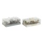 Chandelles DKD Home Decor Doré Argenté Noël 10 x 10 x 7 cm (2 Unités)