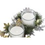 Bougie DKD Home Decor Doré Argenté Noël 15 x 15 x 5 cm (2 Unités)