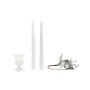 Chandelles DKD Home Decor Blanc Noël 21 x 10 x 5 cm 2 x 2 x 20 cm (4 Pièces)