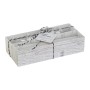 Velas DKD Home Decor Blanco Navidad 21 x 10 x 5 cm 2 x 2 x 20 cm (4 Piezas)