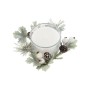 Vela DKD Home Decor Blanco Navidad 15 x 15 x 5.5 cm 13 x 13 x 5,5 cm