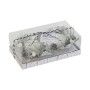 Velas DKD Home Decor Blanco Navidad 10 x 10 x 7 cm 19 x 10.5 x 7 cm (2 Unidades)