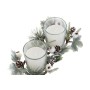 Chandelles DKD Home Decor Blanc Noël 10 x 10 x 7 cm 19 x 10.5 x 7 cm (2 Unités)