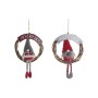 Corona de Navidad DKD Home Decor Multicolor Madera 30 x 7 x 46 cm (2 Unidades)