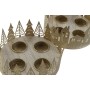 Portavelas DKD Home Decor Dorado Natural Metal 16,5 x 16,5 x 8,5 cm (2 Unidades)