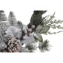 Couronne de Noël DKD Home Decor Naturel osier Ananas Enneigé 46 x 7 x 46 cm (2 Unités)