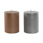 Bougie LED DKD Home Decor Doré Argenté 15 x 15 x 20 cm (AA) (2 Unités)