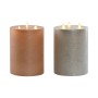 Vela LED DKD Home Decor Dorado Plateado 15 x 15 x 20 cm (AA) (2 Unidades)