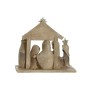 Belén de Navidad DKD Home Decor Azul Marrón Dorado Resina 7 x 7 x 15,5 cm (2 Unidades)