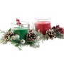 Bougie DKD Home Decor Rouge Vert 20 x 20 x 9 cm 8 x 8 x 9 cm (2 Unités)
