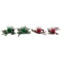 Vela DKD Home Decor Rojo Verde 5,5 x 5,5 x 6,5 cm (2 Unidades)