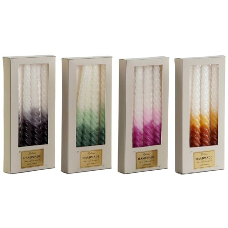 Velas DKD Home Decor Bicolor 2 x 2 x 25 cm 2 x 2 x 20 cm (4 Piezas) (4 Unidades)