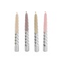 Chandelles DKD Home Decor Bicolore 2 x 2 x 18,5 cm (4 Pièces) (4 Unités)
