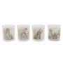 Vela DKD Home Decor Blanco 5 x 5 x 6 cm (4 Unidades)