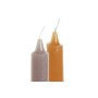 Velas DKD Home Decor Gris Naranja Navidad 2 x 2 x 20 cm (4 Piezas) (2 Unidades)