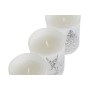Vela DKD Home Decor Blanco Navidad 5 x 5 x 6 cm (3 Unidades)