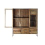 Présentoir DKD Home Decor Verre Métal Acacia Bois Recyclé (140 x 40 x 160 cm)
