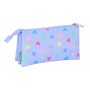 Trousse Fourre-Tout Triple Benetton Lila Lila 22 x 12 x 3 cm