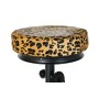 Tabouret DKD Home Decor Noir Métal Marron Cuir (45 x 40 x 82 cm)