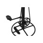 Tabouret DKD Home Decor Noir Métal Marron Cuir (45 x 40 x 82 cm)