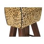 Tabouret DKD Home Decor Noir Bois Marron Cuir (43 x 35 x 75 cm)