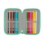 Portatodo Triple Bluey Sisters Verde Agua 12,5 x 19,5 x 5,5 cm 37 Piezas