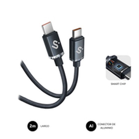 Cable USB-C a USB-C Subblim SUBCAB-C06002 Negro 2 m