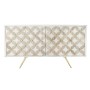 Buffet DKD Home Decor Beige Doré Blanc Laiton Bois de manguier (155 x 43 x 84 cm)