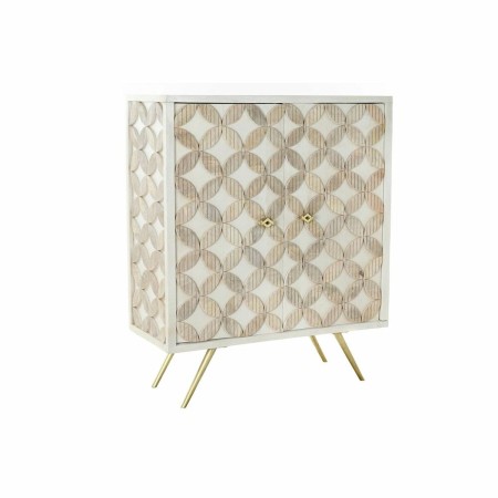 Buffet DKD Home Decor Blanc Doré Laiton Bois de manguier (93 x 41 x 114,5 cm)