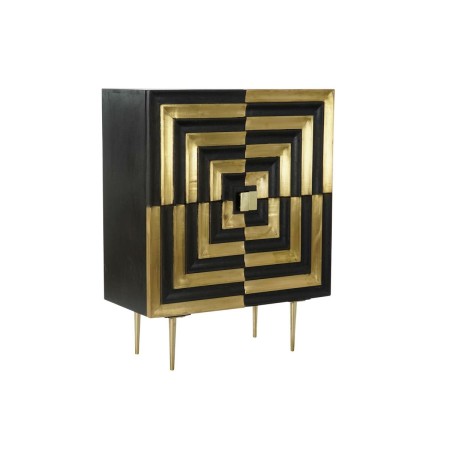 Buffet DKD Home Decor Noir Doré Laiton Bois de manguier (88 x 42 x 112 cm)