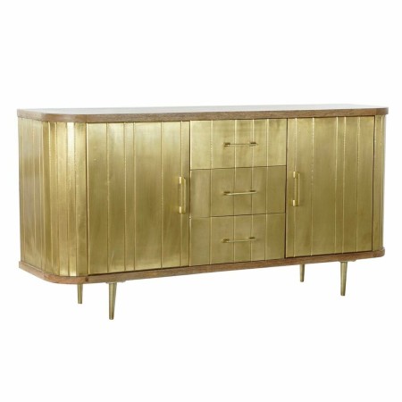 Buffet DKD Home Decor Doré Naturel Laiton Bois de manguier (150 x 43 x 77 cm)