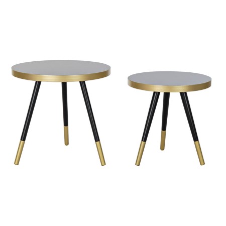 Set de 2 Tables Gigognes DKD Home Decor Bois MDF Caoutchouc (40 x 40 x 42 cm)