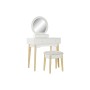 Coiffeuse DKD Home Decor Miroir Naturel Blanc Bois MDF (75 x 40 x 129 cm)