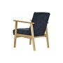 Fauteuil DKD Home Decor Bleu Polyester Marron Clair Pin (63 x 68 x 81 cm)