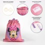 Bolsa Mochila con Cuerdas Minnie Mouse Rosa 27 x 33 x 1 cm