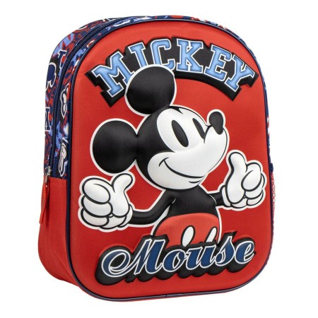 Mochila Escolar Mickey Mouse Rojo 25 x 31 x 10 cm