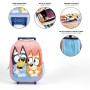 Mochila Escolar 3D con Ruedas Bluey Rosa