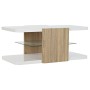 Table d'appoint DKD Home Decor Verre MDF Aluminium (110 x 60 x 45 cm)