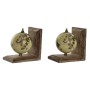 Sujetalibros Home ESPRIT Marrón PVC Madera de mango Vintage 15 x 10 x 15,5 cm