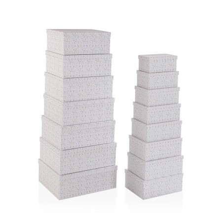 Juego de Cajas Decorativas Versa Laison Cartón (15 Piezas)
