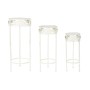 Jeu de 3 tables DKD Home Decor Métal Blanc (30,5 x 30,5 x 70 cm) (3 pcs)