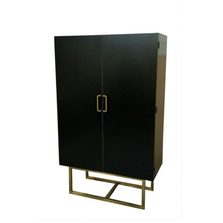 Armoire DKD Home Decor Noir Métal Peuplier (110 x 50 x 180 cm)