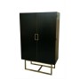 Armoire DKD Home Decor Noir Métal Peuplier (110 x 50 x 180 cm)