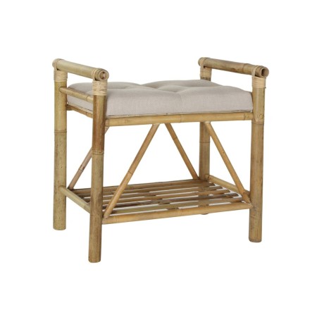Banquette DKD Home Decor  Naturel Beige Marron Coton Bambou (55 x 36 x 54 cm)