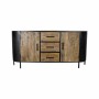 Buffet DKD Home Decor Naturel Noir Métal Bois de manguier (166 x 42 x 81,5 cm)